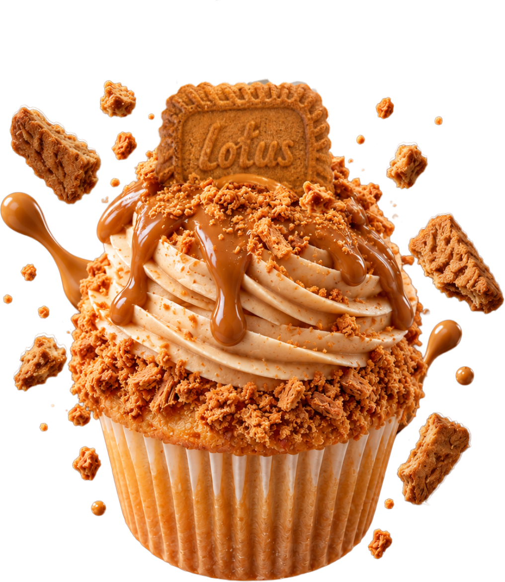 Biscoff Cookie Butter Loaded Cupcake